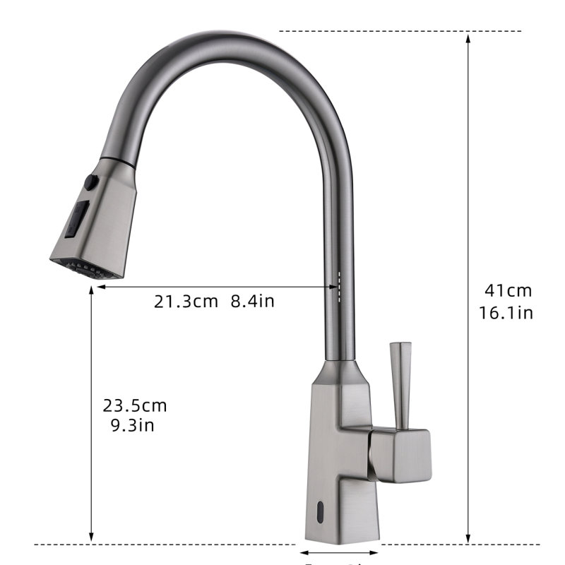 Touchless Kitchen Faucet,Hands Free Automati, Brushed Nickel