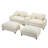 Upholstered Sofa with Two Removable Ottoman-118438148