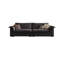 Causeuse-coussin modulaire en polyester noire