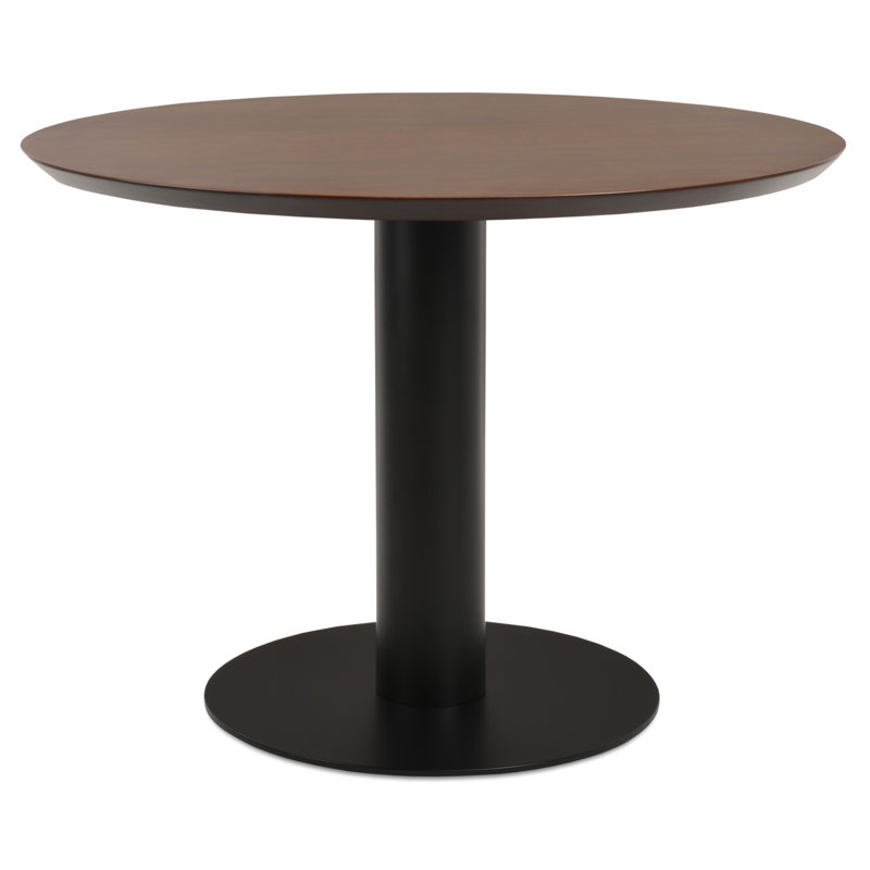 Table ronde Tango, Noyer, H 29,5 po x l 43 po x L 43 po