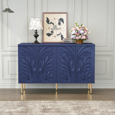 Buffet 48 "avec motif de fleurs 3D