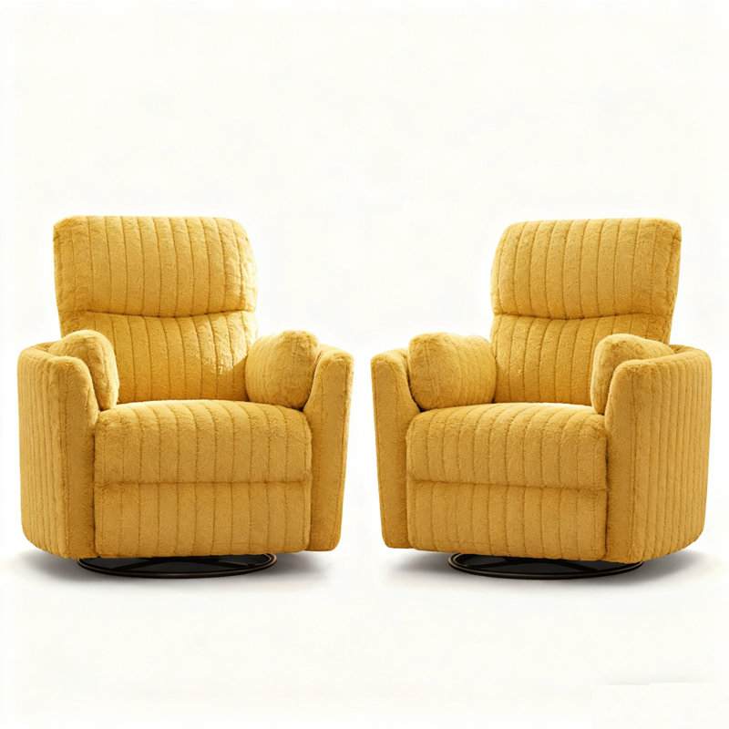 	Fauteuil demi-tonneau pivotant 40 po, Lueur dorée