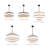 Aasim 24" 5-Light Dimmable Tiered Drum Chandelier-390782658