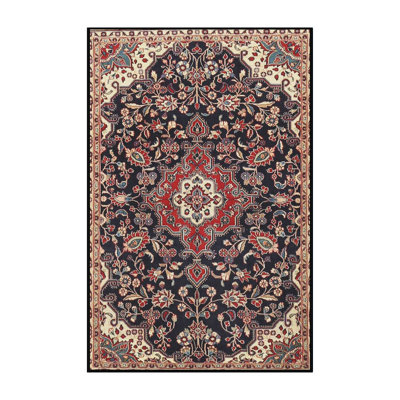 Tapis traditionnel rouge / noir Germanos