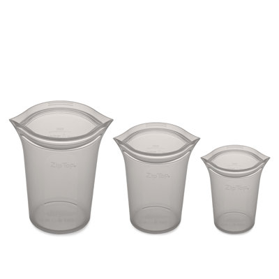 Zip Top Cup Set Container Food Storage Set