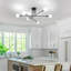Modern 72cm 6-Light Sputnik Semi Flush Ceiling Light With Bulbs-505601569