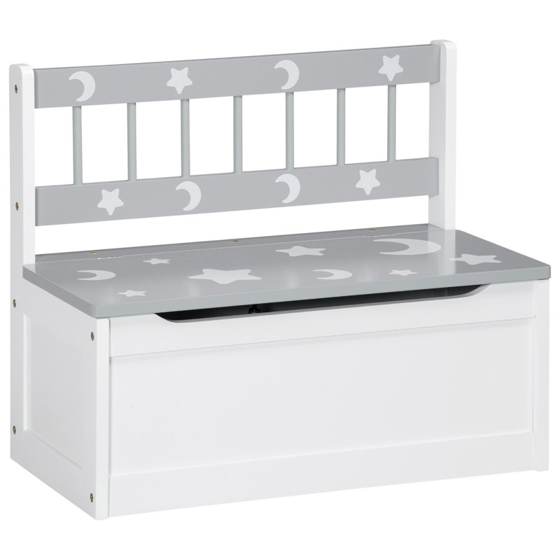 Banc de rangement pour tout-petits avec grand intérieur de 27 litres QABA