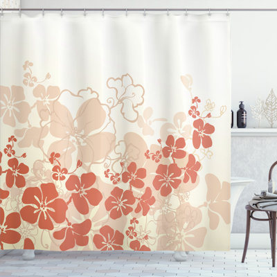 Floral Hawaii Tropical Shower Curtain Set