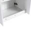 Meuble-lavabo 24 po avec lavabo en résine, 2 portes à fermeture douce, armoire murale, fixation à flotteur, blanc brillant, contreplaqué, fermeté et flexibilité
