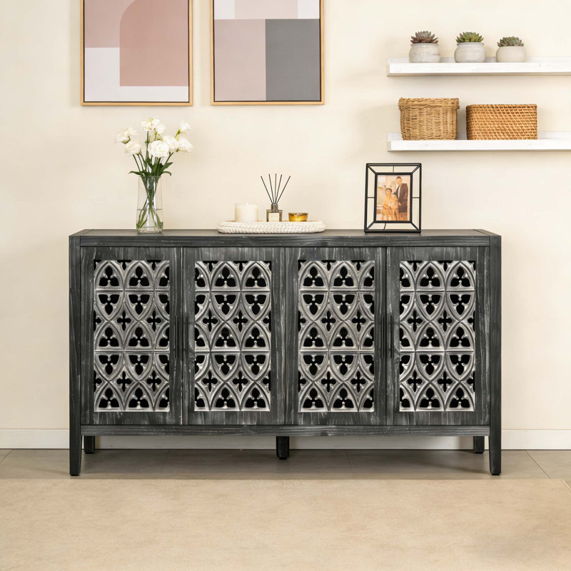 Armoire antique Hollow, Noir antique