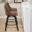 Faux Leather Swivel Accent Chair