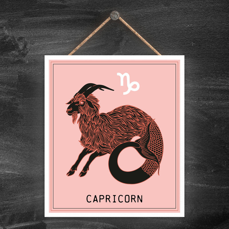 Kana Zodiac Wall Decor on Solid Wood