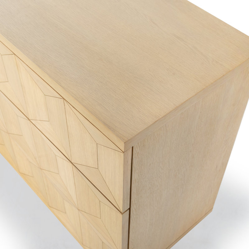 Deziree Wood 6 Drawer Dresser, Natural