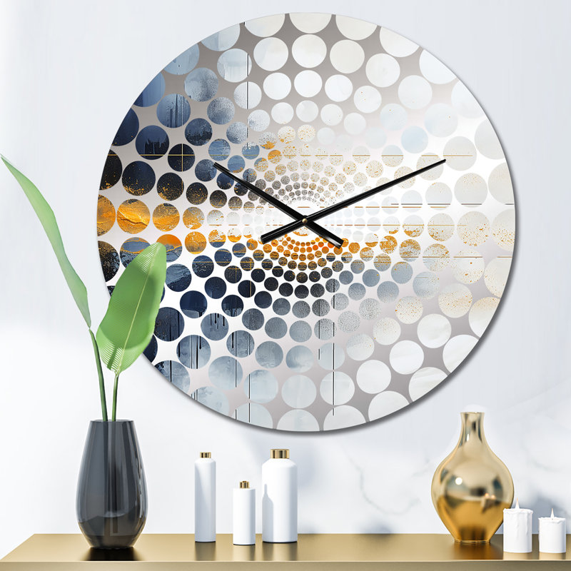 Akkash - Horloge murale peinture abstraite, Petit