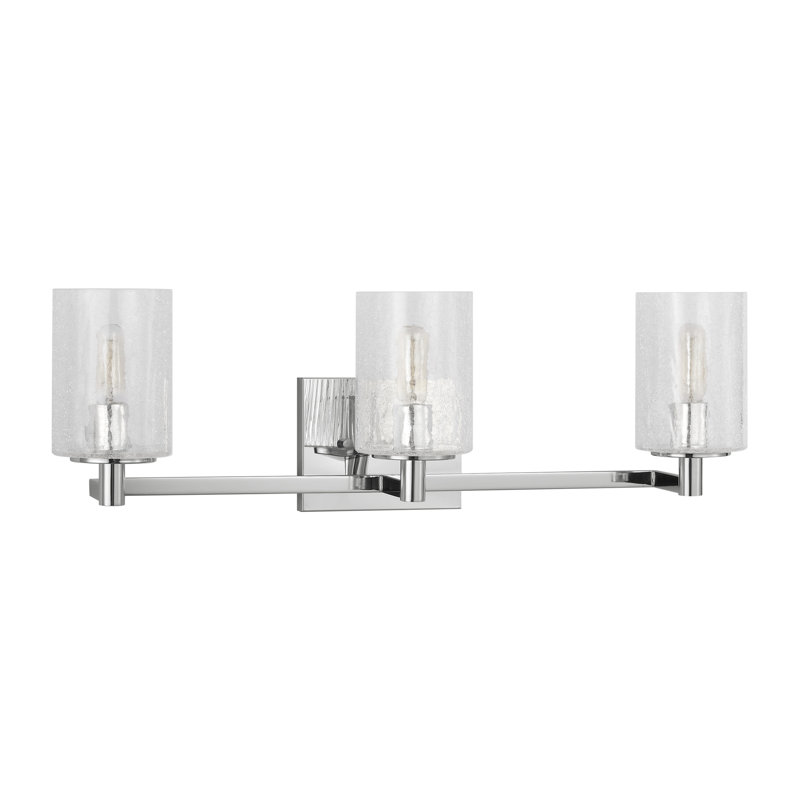Applique murale / salle de bain trois lumières Parker de Génération Éclairage , 3, Chrome