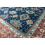 Hand-Knotted High-Quality Blue and Rust Area Rug