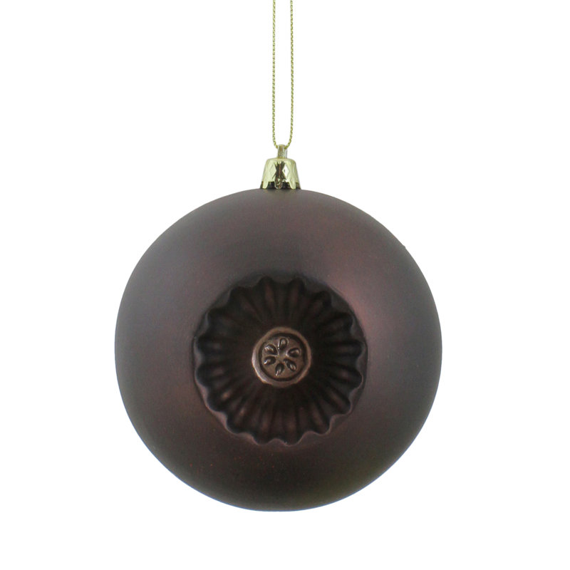 Boule de Noël mat incassable, Brun