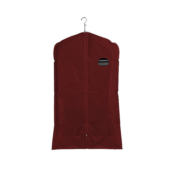 Sac à vêtements en vinyle, Bourgogne, H 40 po x l 24 po x P 4 po
