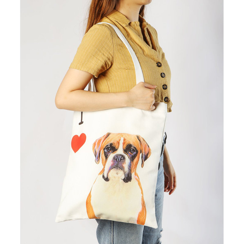 Sac d'art en toile - I Love Boxer