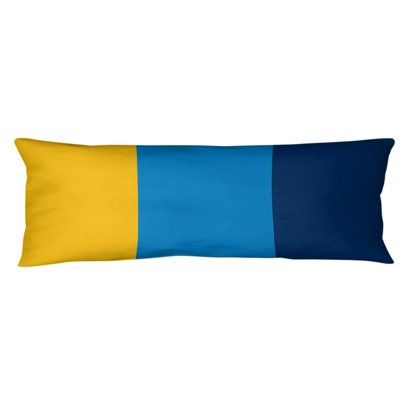 Stripes Medium Polyester/Polyfill Body Pillow, Addington Football, Powder Blue Accent