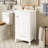 Camino 18" Bathroom Vanity with Ceramic Sink, Drawer & Door Organizer-1874404374