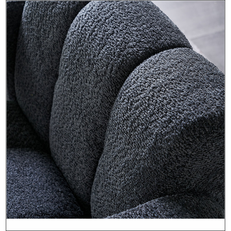 Fauteuil d'appoint rembourré 31,10 po, Gris foncé