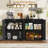 60"  Sideboard Buffet Cabinet with Fluted Doors, for Kitchen & Living Room-1682140957