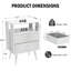 Tables de chevet modernes (ensemble de 2) avec station de charge, lumière DEL et tiroirs en tissu | Idée de cadeau-1767227770