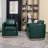 Azib 29'' Wide Genuine Leather Top Grain Leather Swivel Armchair-439389309