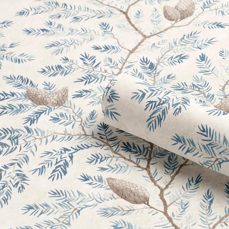 Pinewood Floral Paper Wallpaper Roll, Winter