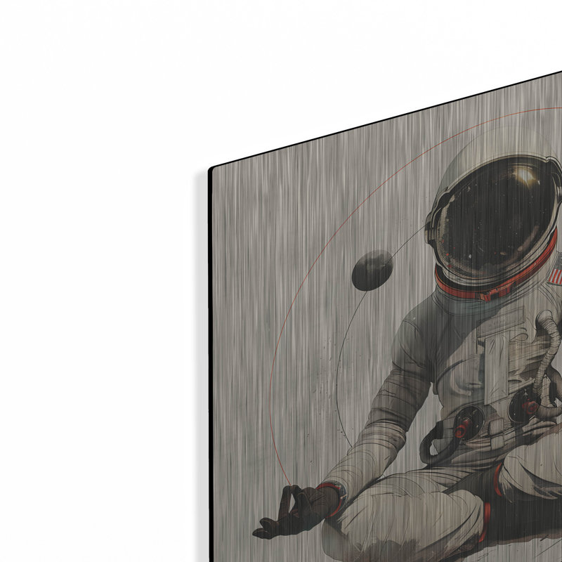  «Cosmic Yoga» par Sean Parnell, art mural en métal, H 12 po x l 12 po
