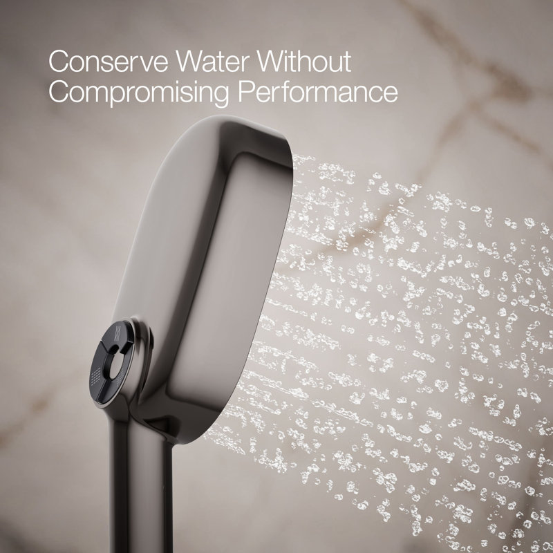 Statement 1.75 GPM Oval Multifunction Handshower With Katalyst Air-Induction Technology, Vibrant Titanium