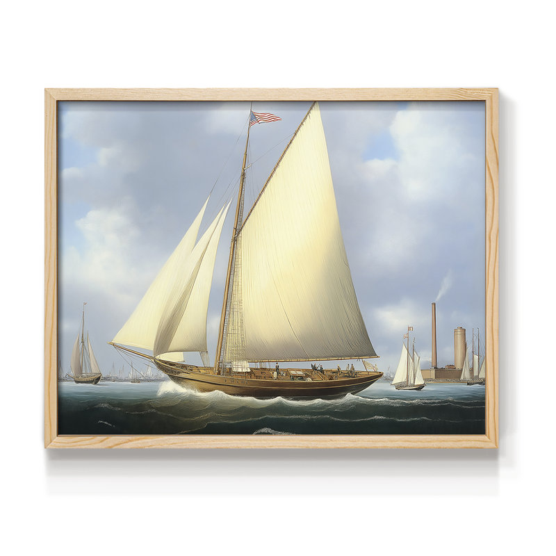 Série nautique-C III - Reproduction encadrée - Restickable, H 8 po x l 10 po, Naturel
