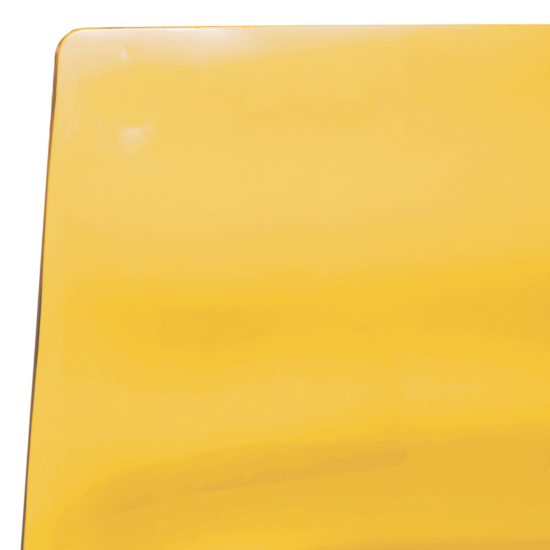 Chaise de salle à manger en acrylique transparent Clear Ghost, Orange transparent, Simple