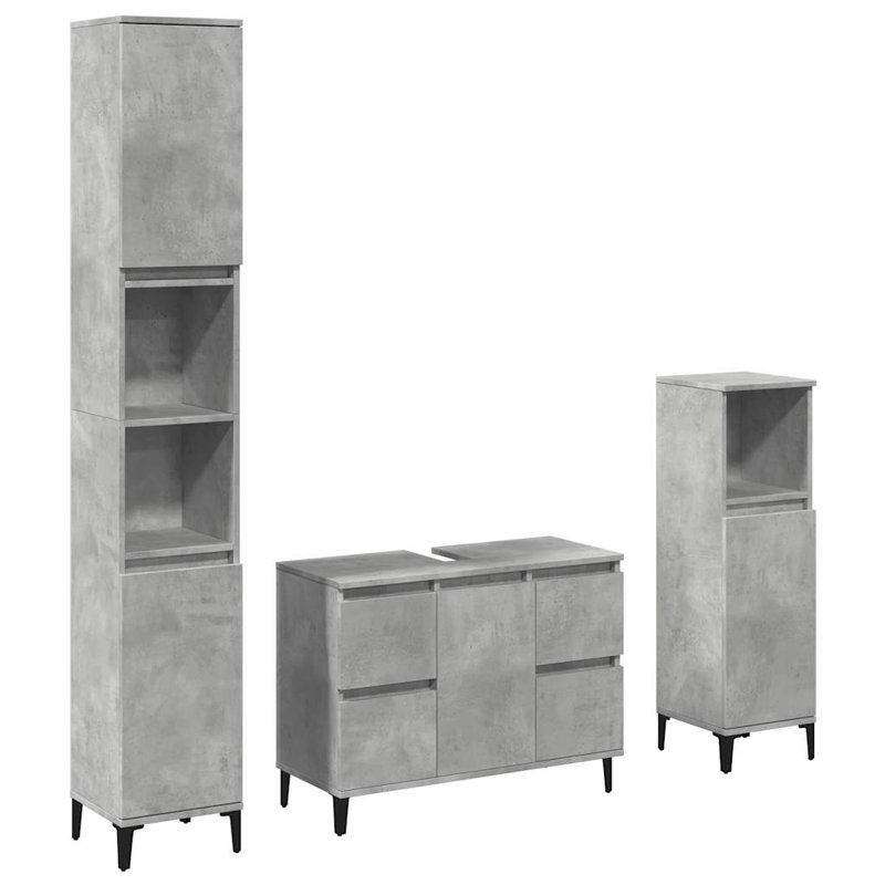 Mounting / Installation Required Bathroom Storage Furniture Set