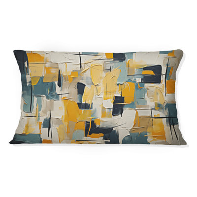 Coussin décoratif carré expression carrée abstraite