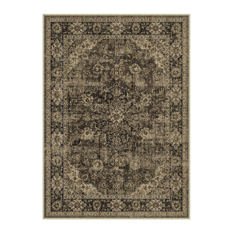 Kimbolton Oriental Machine Washable Area Rug For Living Room With Non-Slip Backing, Rectangle 9' x 12'