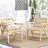Brown Outdoor Seating - Of 2 With Wood Frames Transitional Style Chairs (2) & Colorway