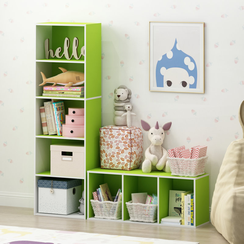 Cannice Bookcase, White, (5 Shelves) 52.1" H x 15.8" W x 9.4" D