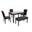 Ensemble repas avec chaises et banc