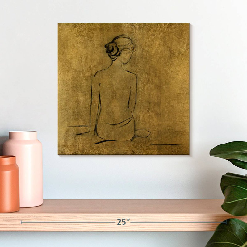 Leisha Golden Bather I, H 16 po x l 16 po