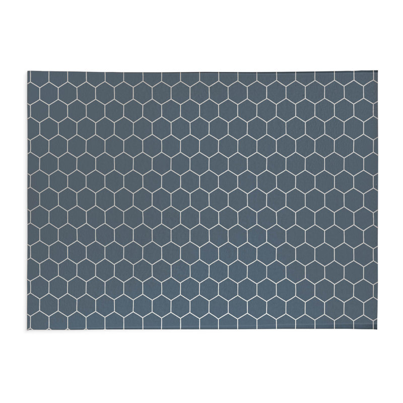 Tapis de bureau léger Peigne, L 3 pi x L 2 pi, Bleu