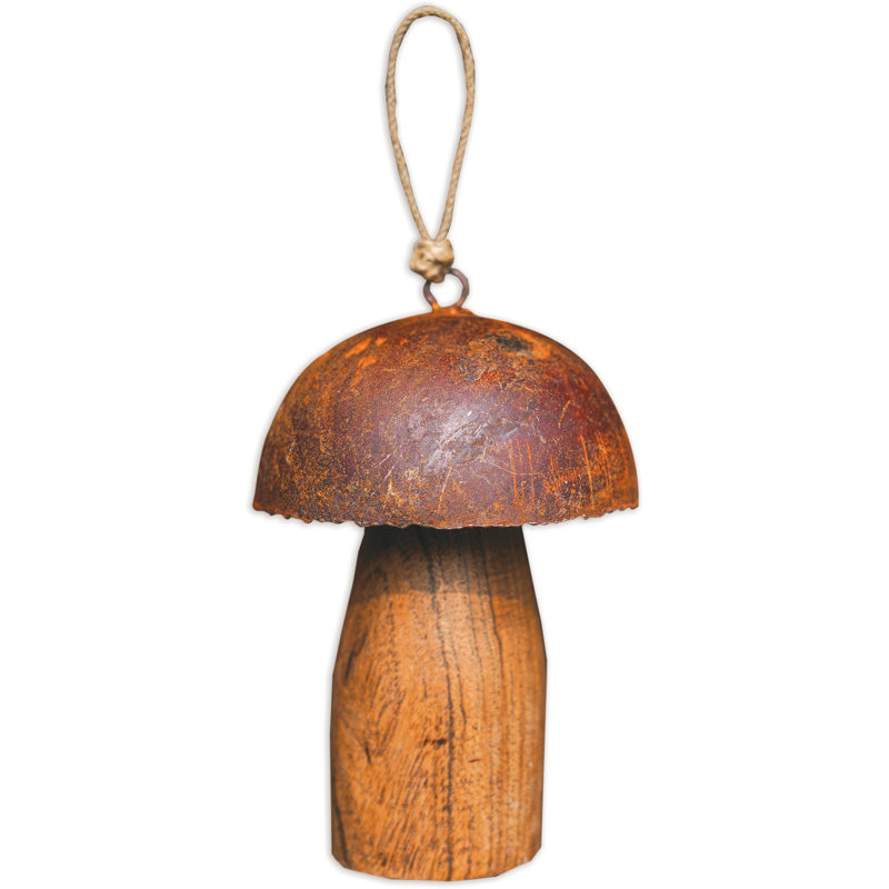 Ornement champignon rustique 3,5 po - ensemble de 2