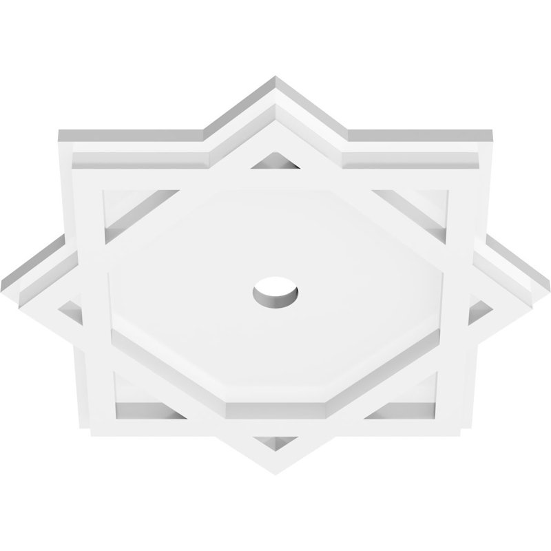 Médaillon de plafond contemporain en PVC de qualité architecturale 12 po x P 1 po x P 6 1/2 po x P 1 po Axel