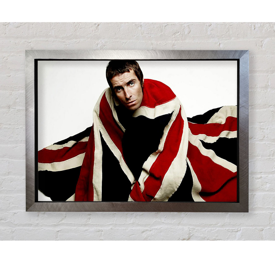 Oasis Liam Gallagher Flagge - Einzelner Bilderrahmen Druck