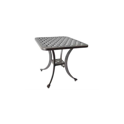 Nola Square Metal Outdoor Dining Table With Umbrella Hole , in. W in. D