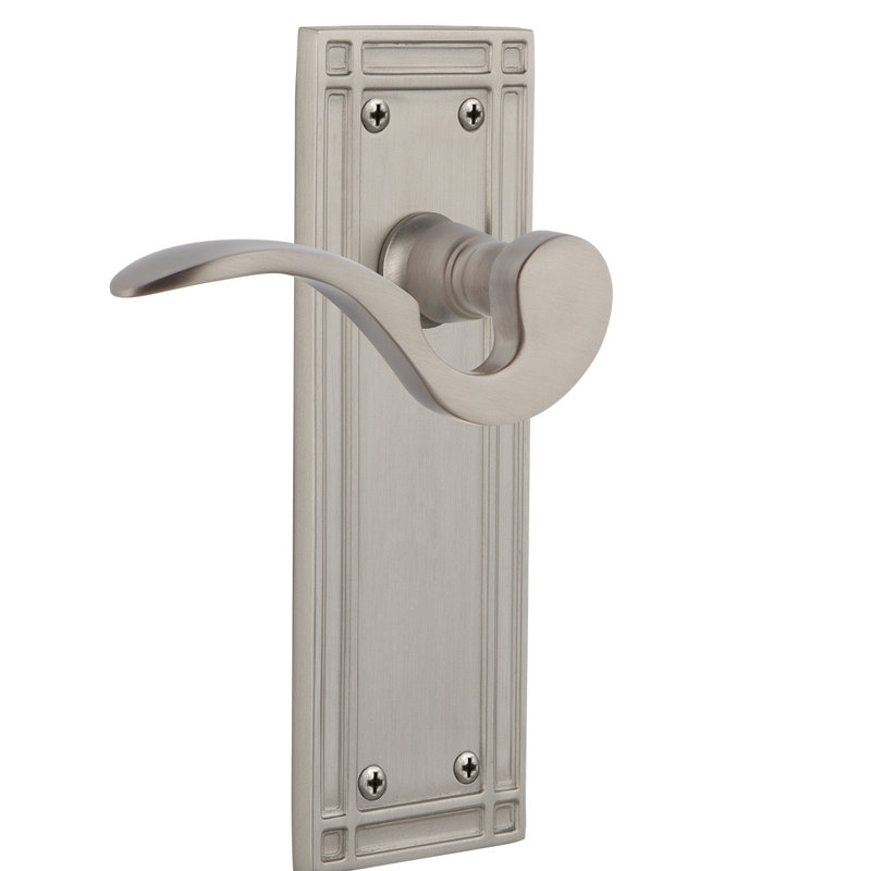 Mission Mission Passage (couloir et garde-robe) avec levier de manoir, 2-3/8 po, Nickel satiné