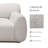 Pebble 87" Deep Seat Upholstered Sectional, High-Resilience Foam Curved Arm Italian Modern Sofa, Seats 2 for Living Room-129201183-129201184