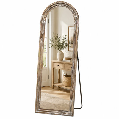 Arched Solid Wood Full Length Mirror