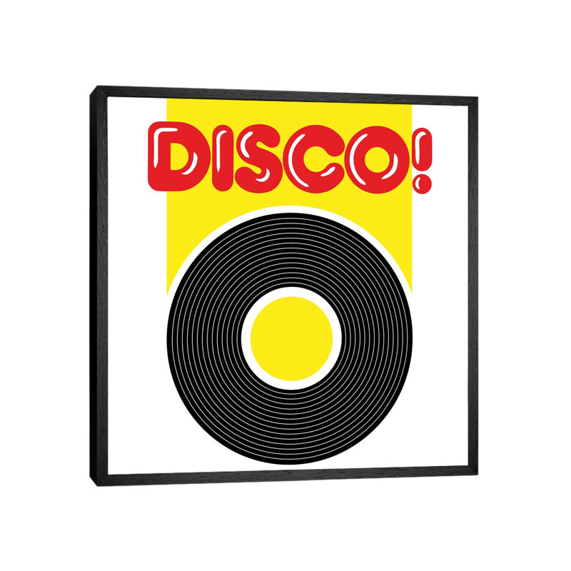 Disco! - Print on Canvas, Black Framed, 45.72cm H x 45.72cm W x 3.81cm D